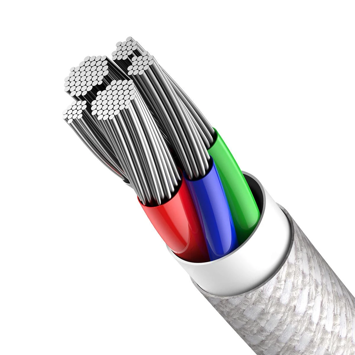 „Baseus“ didelio tankio pintas greito įkrovimo duomenų kabelis Type-C iki Lightning PD 20W 2m Baltas (Baltas)