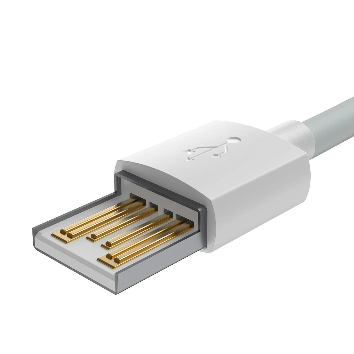 Baseus laidų rinkinys (USB - „Lightning“ 2 vnt.). greitas įkrovimas 1,5 m (Baltas)
