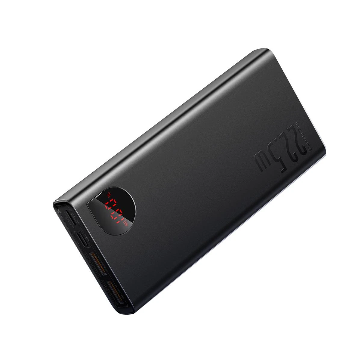 LiPo išorinis akumuliatorius (Powerbank) 20000mAh 22.5W su PD3.0 QC3.0 2xUSB + USB C ADAMAN Metal juodas BASEUS