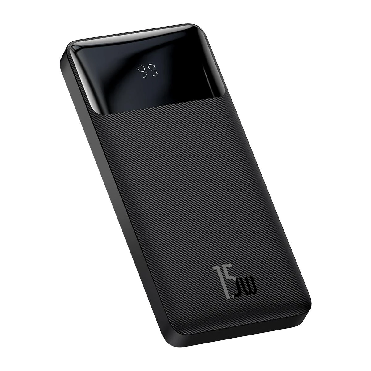 Baseus Bipow maitinimo blokas su ekranu 10000mAh 15W (Overseas Edition) (Juodas)