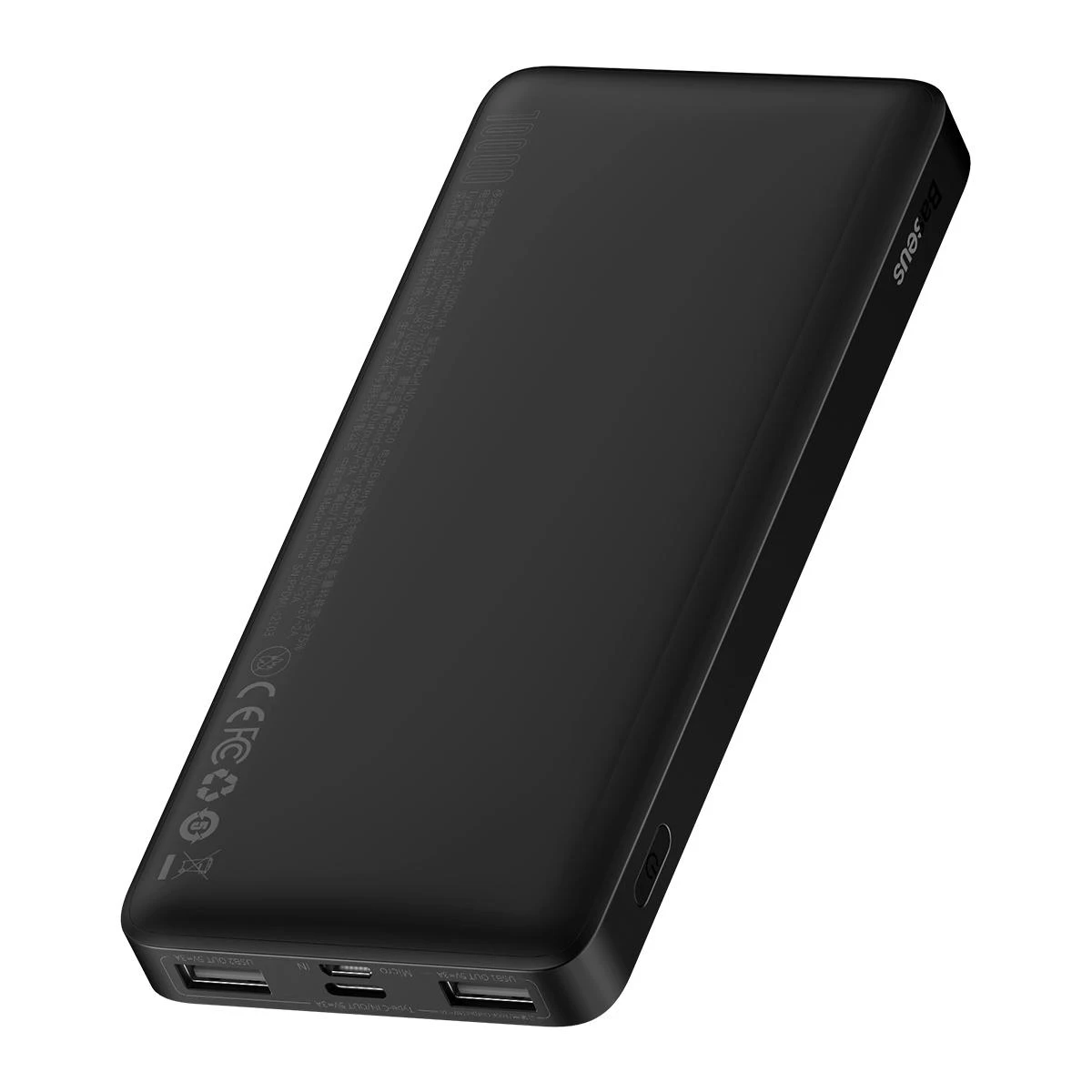 Baseus Bipow maitinimo blokas su ekranu 10000mAh 15W (Overseas Edition) (Juodas)