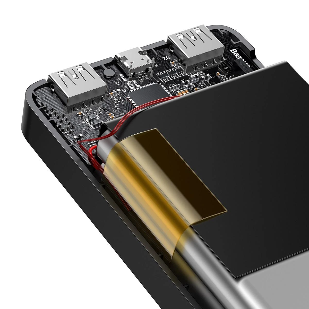 Baseus Bipow maitinimo blokas su ekranu 10000mAh 15W (Overseas Edition) (Juodas)