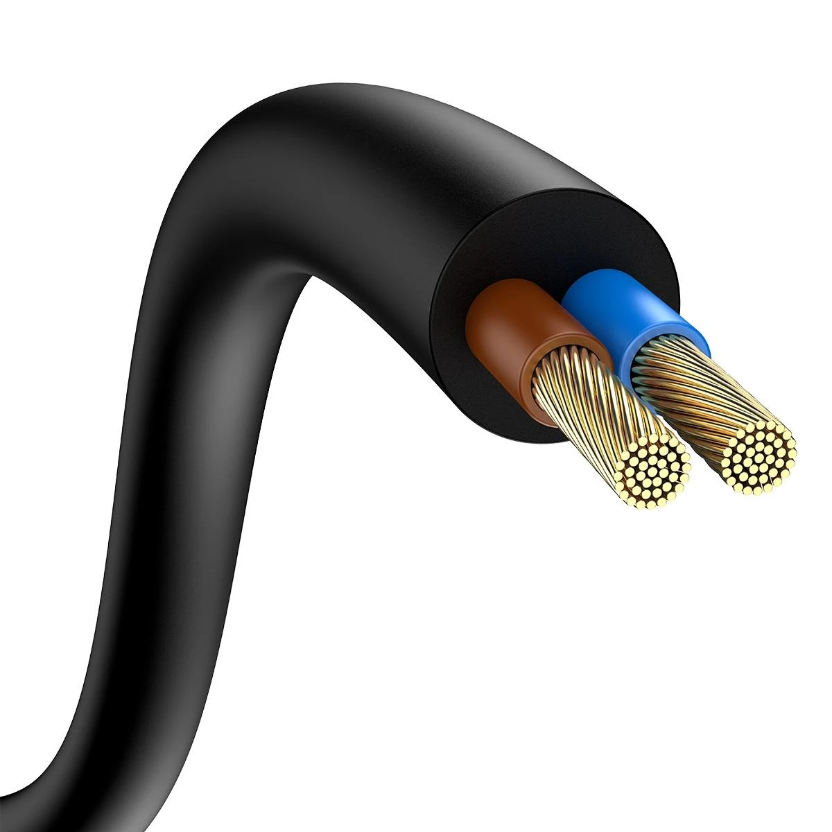Baseus Sieninis įkroviklis GaN3 Pro 65W 2xUSB + 2xUSB-C QC4+ PD3.0 su USB-C 1.5m laidu, juodas