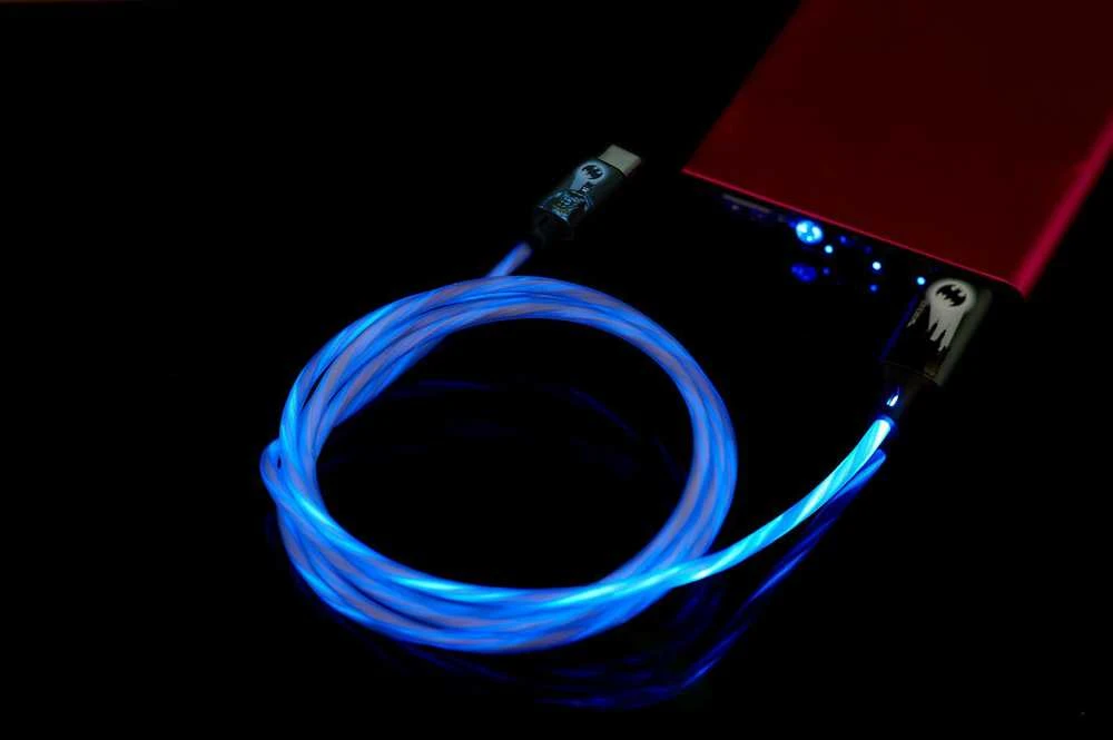 Šviečiantis laidas Lazerbuilt Batman USB A to USB C