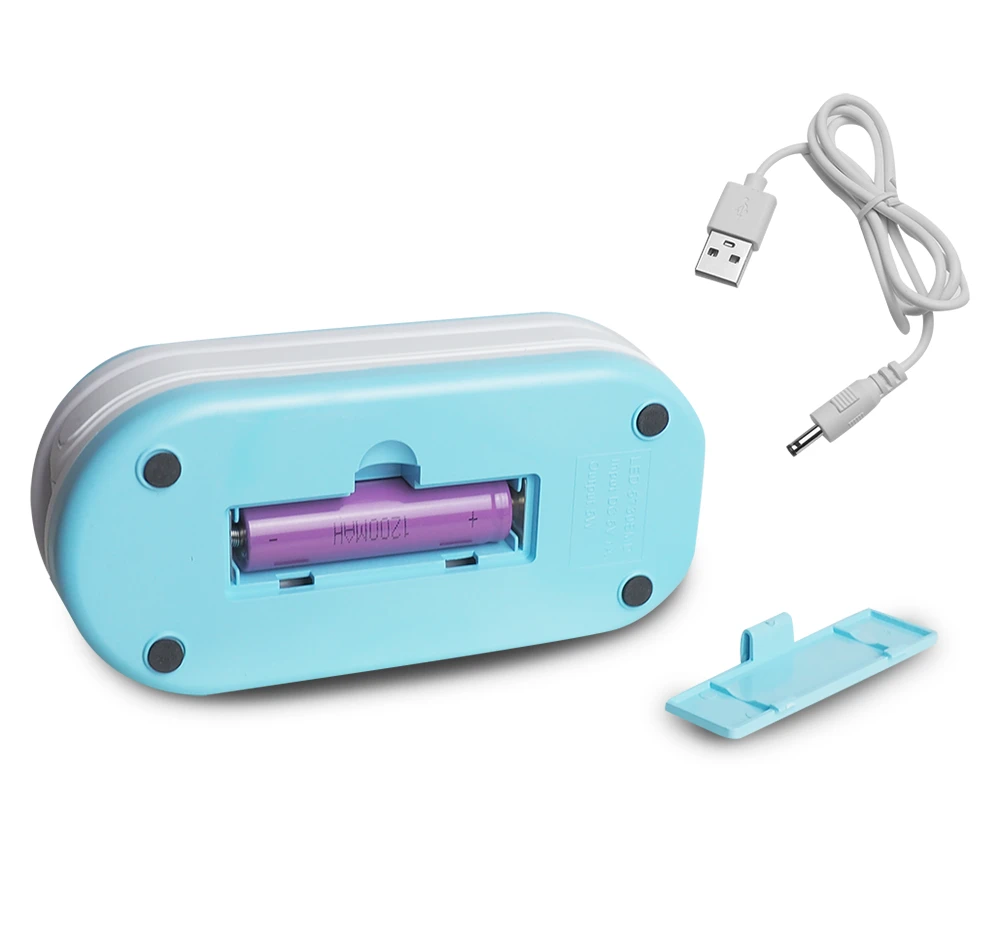 Stalinė lempa LTC LED 3 švietimo režimai 3000/4000/6000K, akumuliatorius 1200mAh, sulankstoma, mėlyna