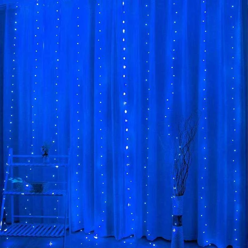 Telcon Mėlyna LED CURTAIN (300 LED LAMPS) 3Mx3M Mėlynas