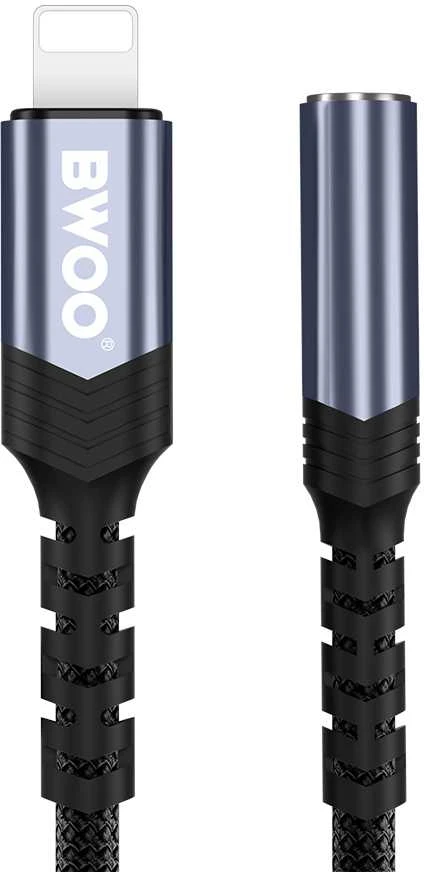 Oem BWOO garso adapterio kabelis BZ48 aux 3,5 mm į žaibolaidį juodas