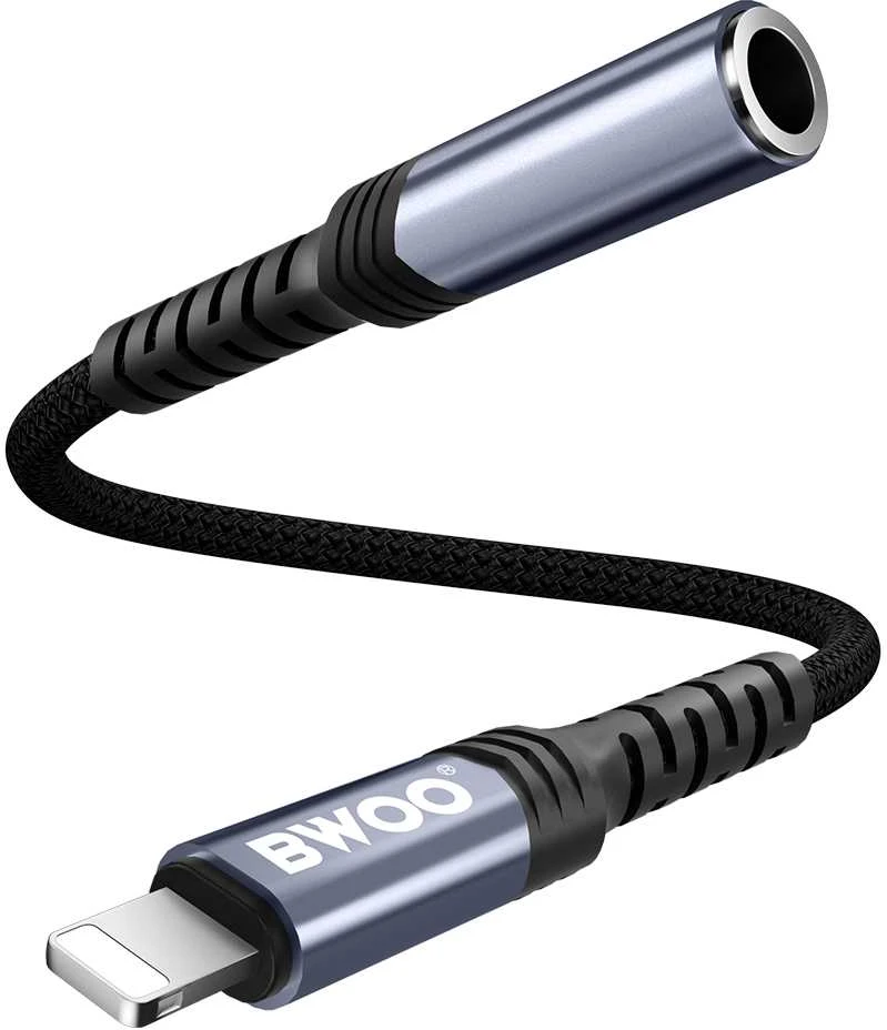 Oem BWOO garso adapterio kabelis BZ48 aux 3,5 mm į žaibolaidį juodas