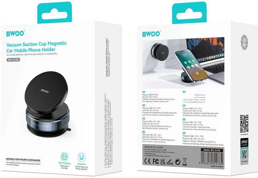BWOO vakuuminis magnetinis automobilinis laikiklis ZJ138