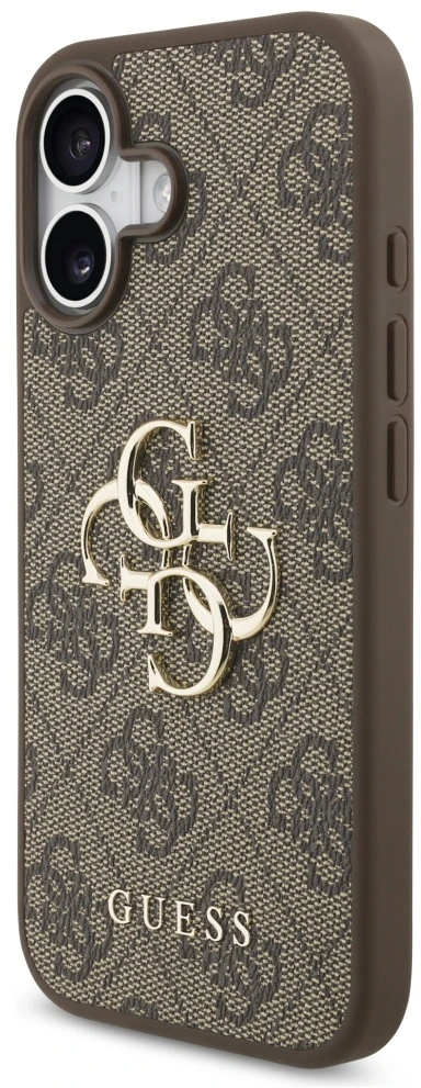 Dėklas Guess 4G Big Logo skirtas Apple iPhone 17 rudos spalvos