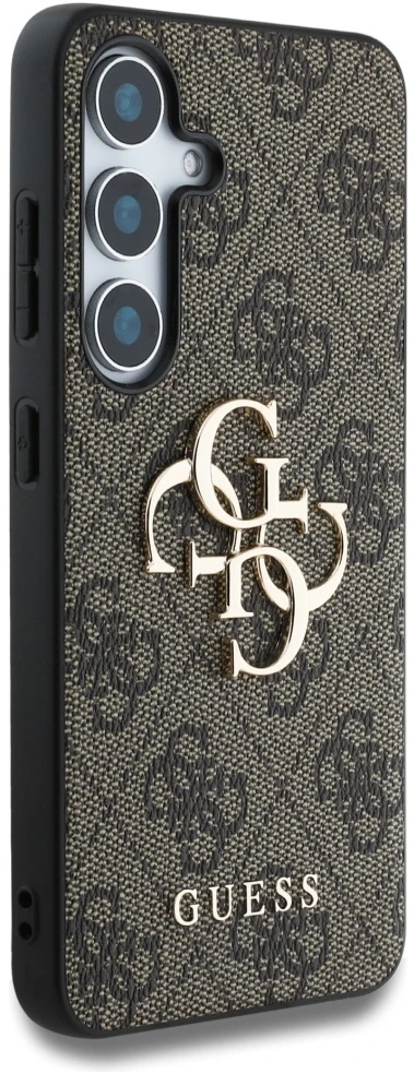 dėklas Guess Big 4G Logo Classic Logo to Samsung Galaxy S25 Plus rudos spalvos