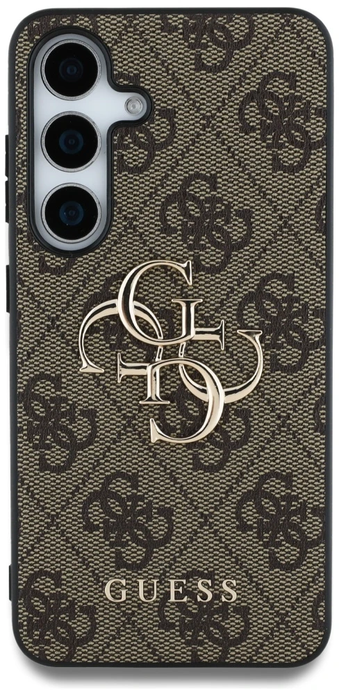 dėklas Guess Big 4G Logo Classic Logo to Samsung Galaxy S25 Plus rudos spalvos