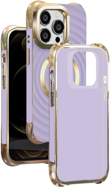 Telforceone "Circle Glam Mag" dėklas "iPhone 13 Pro 6,1", violetinės spalvos