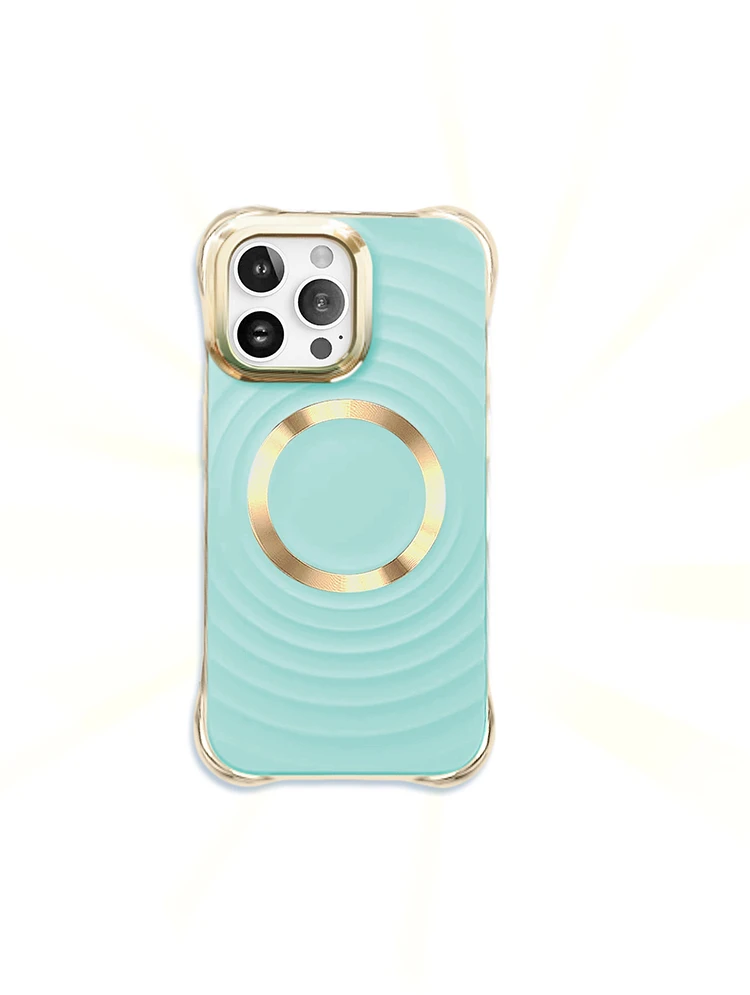 Telforceone Magnetinis dėklas Circle Glam Mag telefonui iPhone 13 Pro 6,1 mėtų spalvos