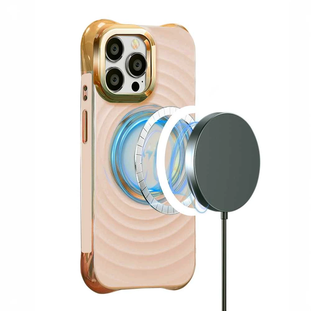 Telforceone Magnetinis dėklas Circle Glam Mag telefonui iPhone 16 Plus 6,7 rožinės spalvos