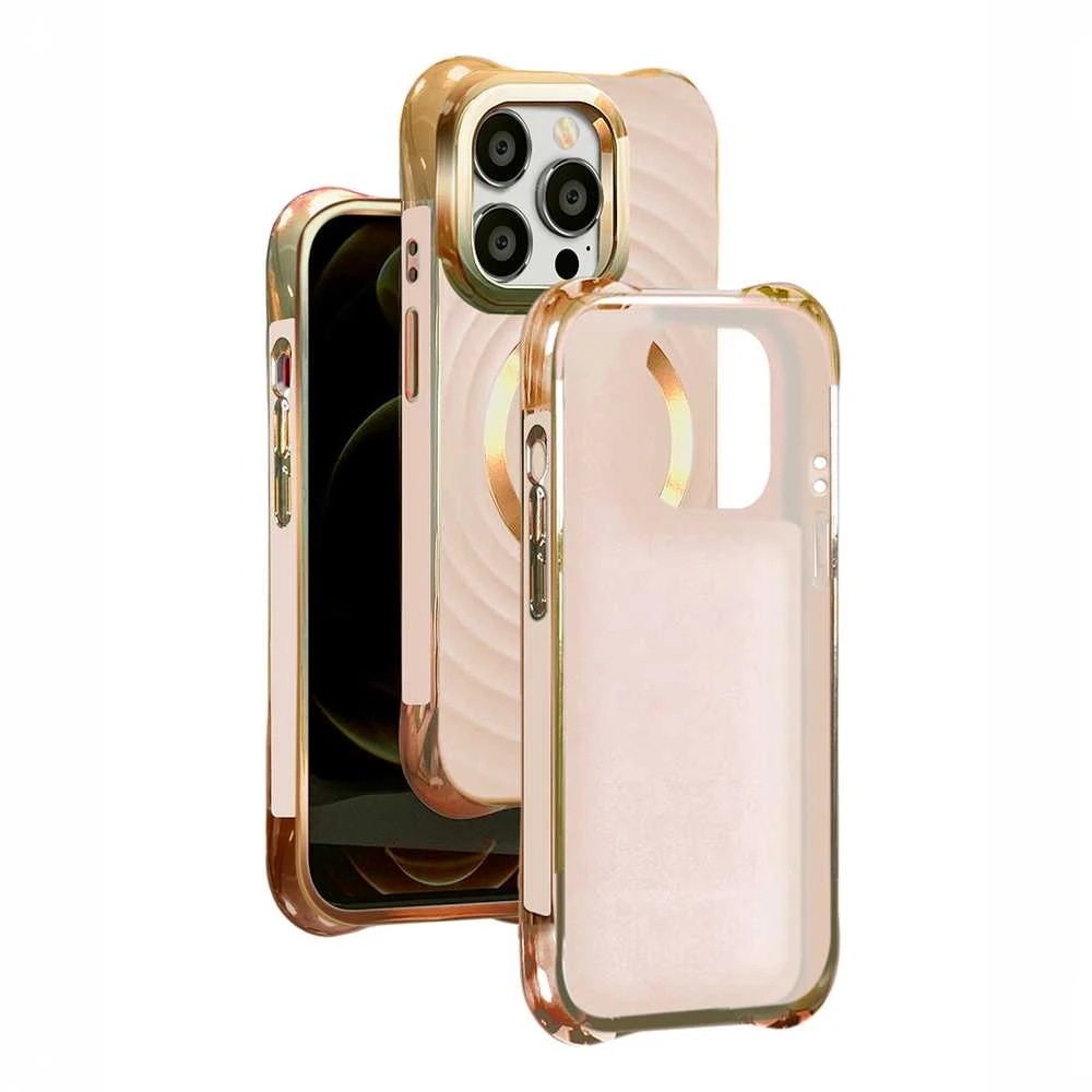 Telforceone Magnetinis dėklas Circle Glam Mag telefonui iPhone 16 Plus 6,7 rožinės spalvos