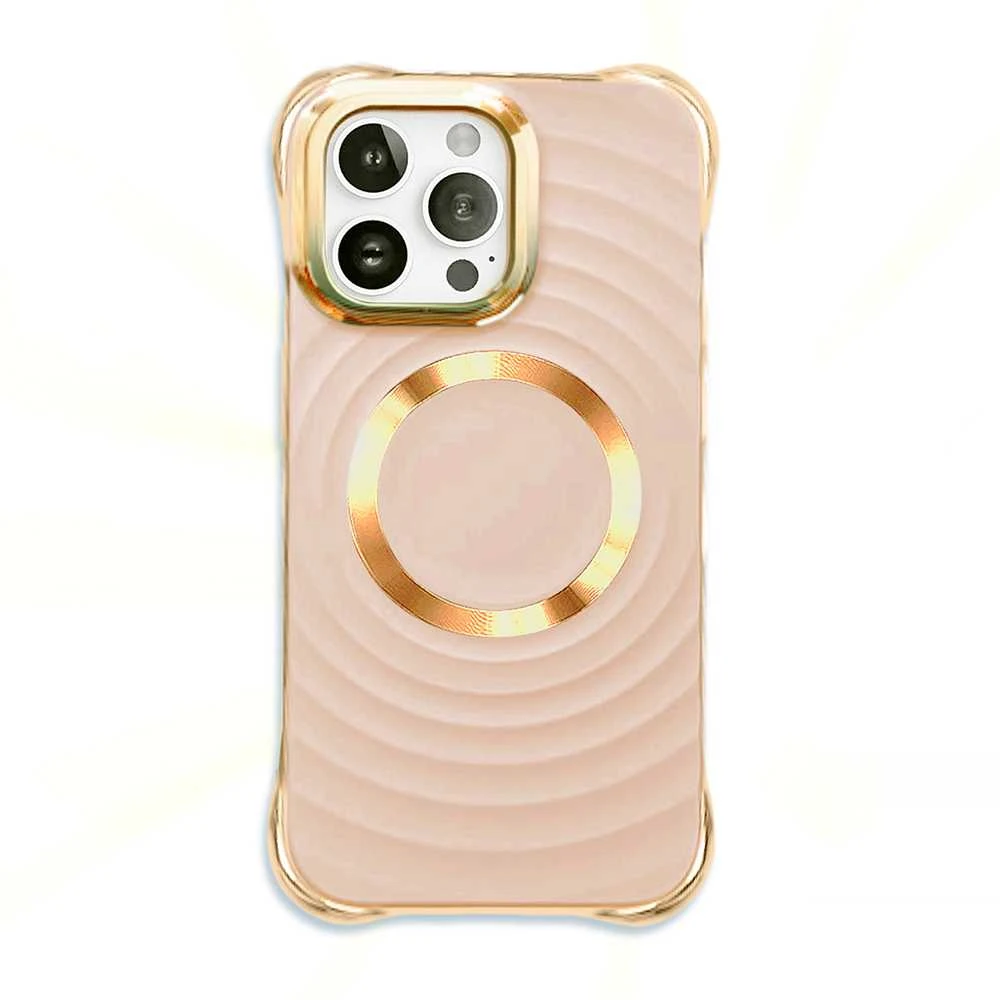 Telforceone Magnetinis dėklas Circle Glam Mag telefonui iPhone 16 Plus 6,7 rožinės spalvos