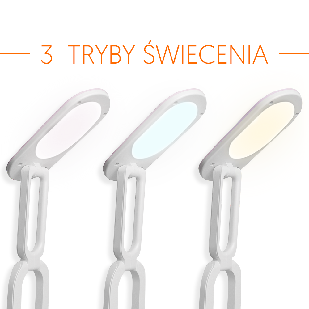 Sulankstoma LED stalinė lempa 10W, 3000/4500/6000K, 1200mAh, rožinė, LTC
