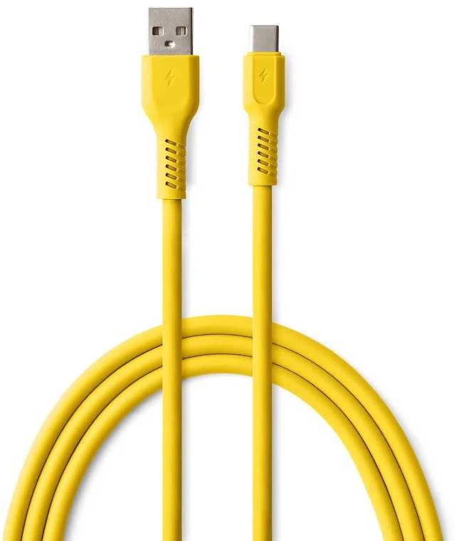 Telforceone COLORUM kabelis USB-A - USB-C 1,8m 3A CK60-AC-05 xGeltona