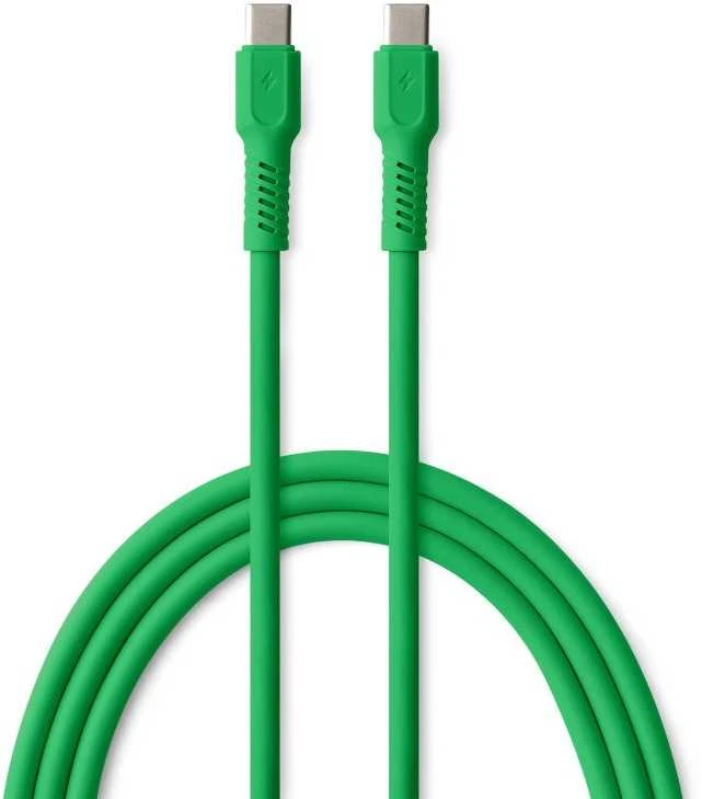 Telforceone COLORUM kabelis USB-C - USB-C 1,8m 3A CK60-CC-04 xGreen