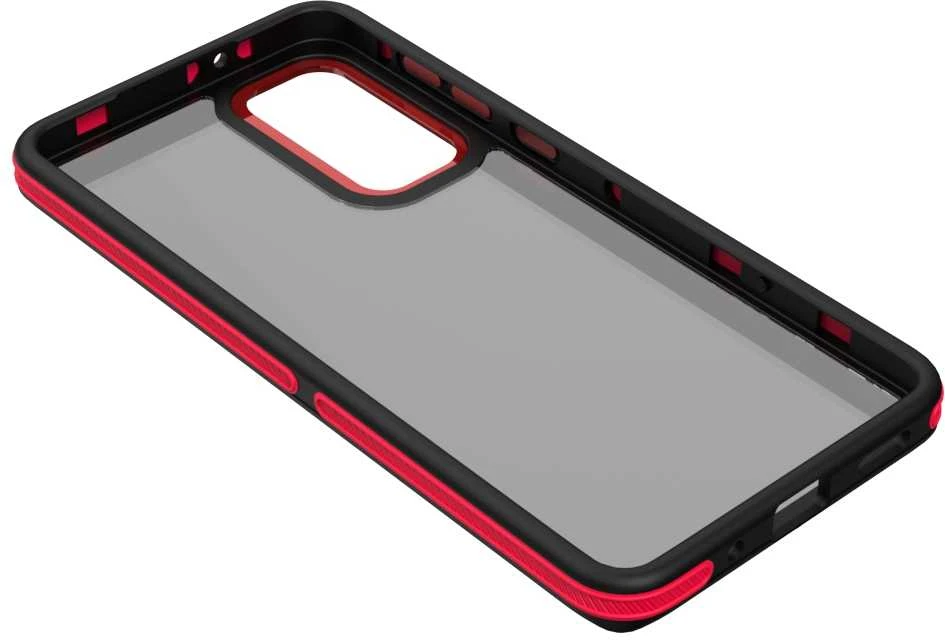 TFO Crystal Juodas dėklas, skirtas Samsung Galaxy M55 5G, raudonas