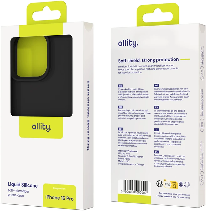 Allity Sp. z o.o. Allity Sp. su o.o. „Allity“ silikoninis „Mag“ dėklas, skirtas „iPhone 14 Pro Max“, juodas
