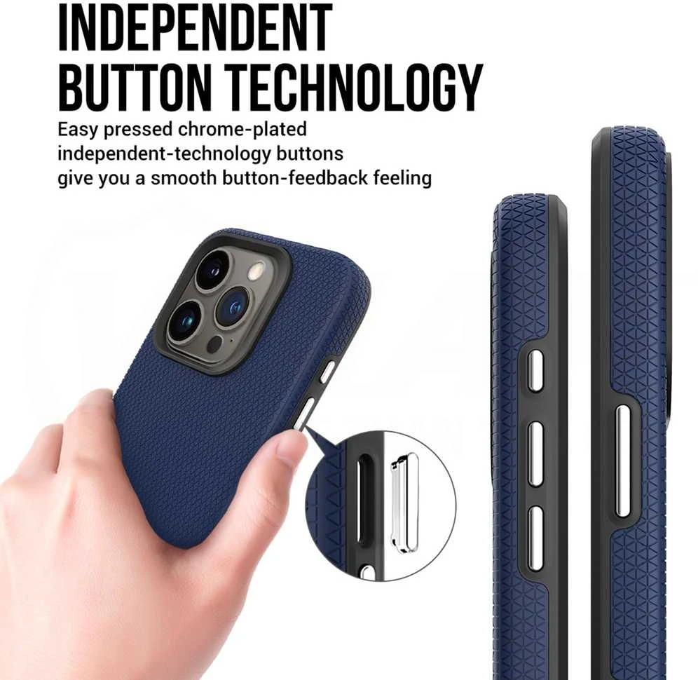 Mėlynas „Vmax Triangle“ dėklas, skirtas „iPhone 16 Pro“, tamsiai mėlynas