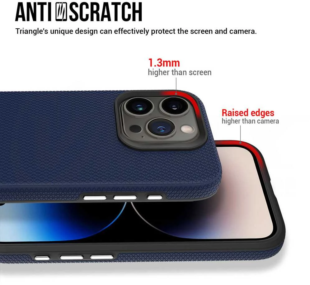 Mėlynas „Vmax Triangle“ dėklas, skirtas „iPhone 16 Pro“, tamsiai mėlynas