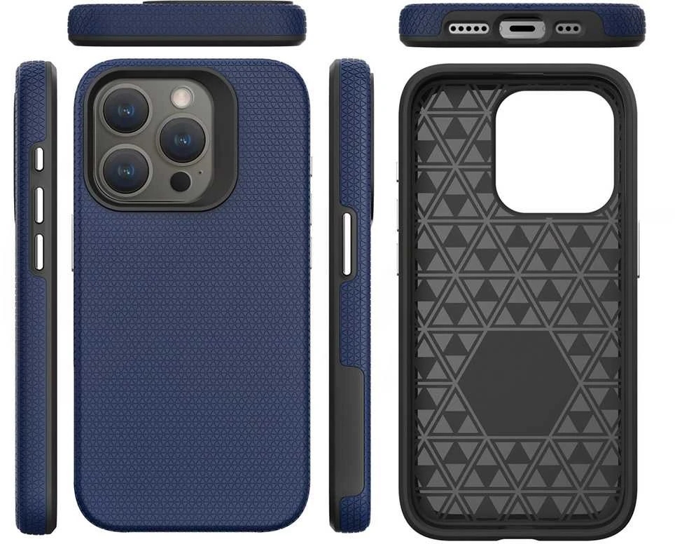 Mėlynas „Vmax Triangle“ dėklas, skirtas „iPhone 16 Pro“, tamsiai mėlynas