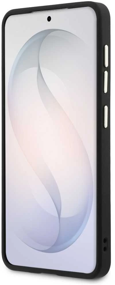 Guess PU Leather 4G Gold Frame Magnetic dėklas skirtas Samsung Galaxy S26 juodos spalvos