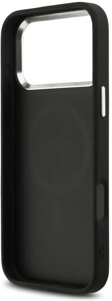 Guess Peony Hot Stamp Script MagSafe dėklas skirtas Apple iPhone 17 Pro Max Juodas