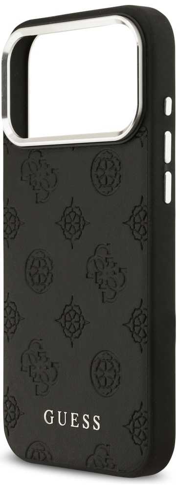 Guess Peony Hot Stamp Script MagSafe dėklas skirtas Apple iPhone 17 Pro Max Juodas