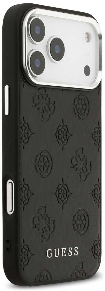 Guess Peony Hot Stamp Script MagSafe dėklas skirtas Apple iPhone 17 Pro Max Juodas