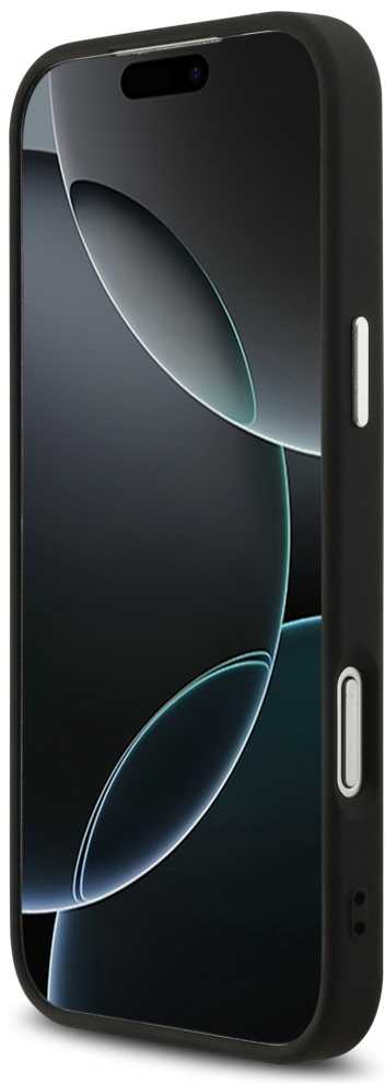 Guess Peony Hot Stamp Script MagSafe dėklas skirtas Apple iPhone 17 Pro Max Juodas
