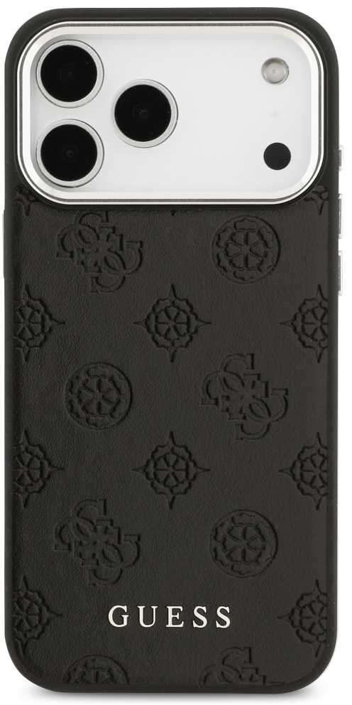 Guess Peony Hot Stamp Script MagSafe dėklas skirtas Apple iPhone 17 Pro Max Juodas