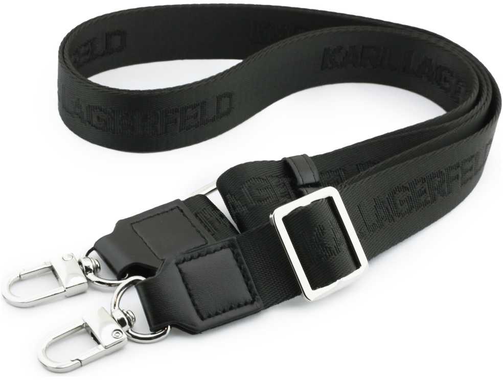 Karl Lagerfeld Big Strap Karl Metal Logo MagSafe dėklas skirtas Apple iPhone 17 Pro Juodas