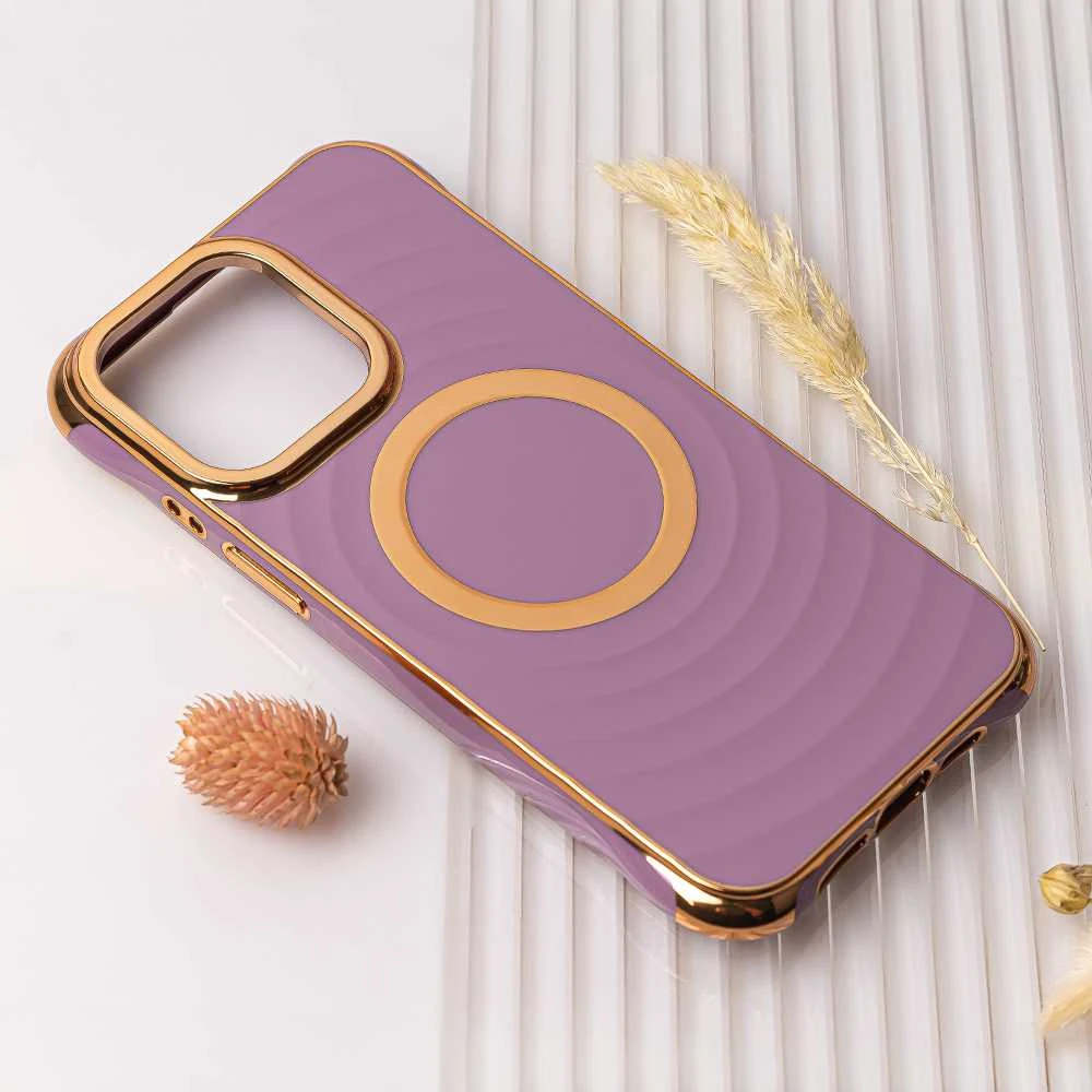Telforceone "Circle Glam Mag" dėklas "iPhone 13 Pro 6,1", violetinės spalvos