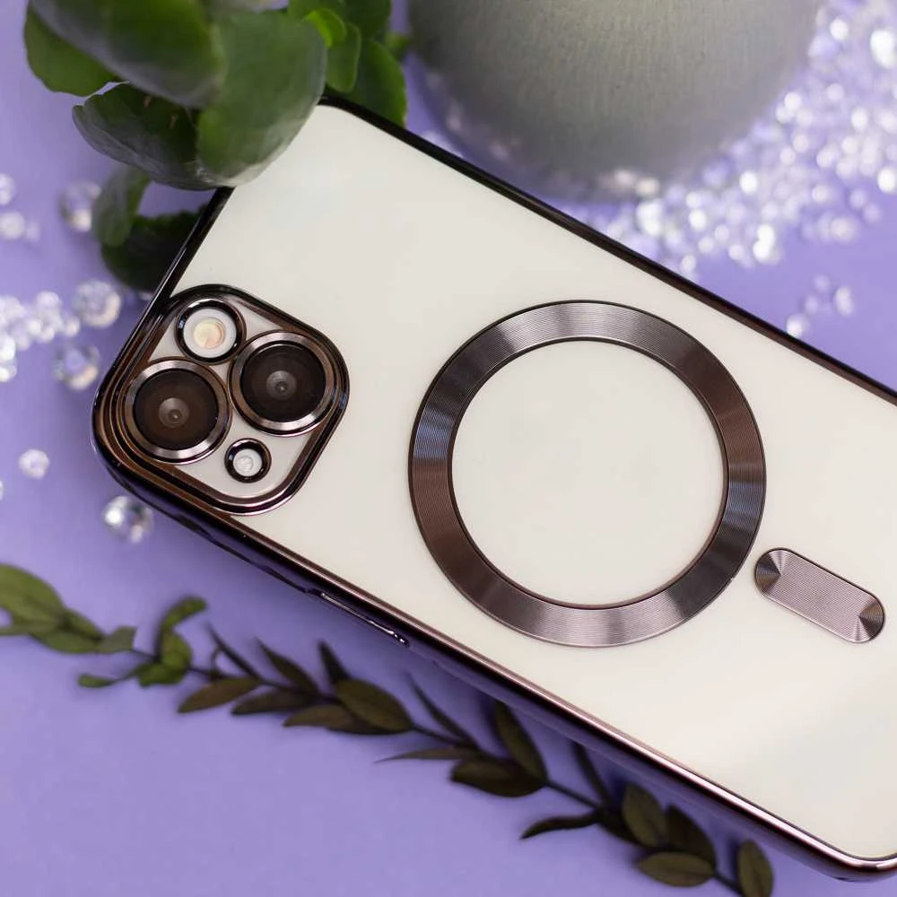 TFO RING Spalvotas chromuotas „Mag“ dėklas, skirtas „iPhone 17 Pro Max 6,9“ su juodu atviru žiedu
