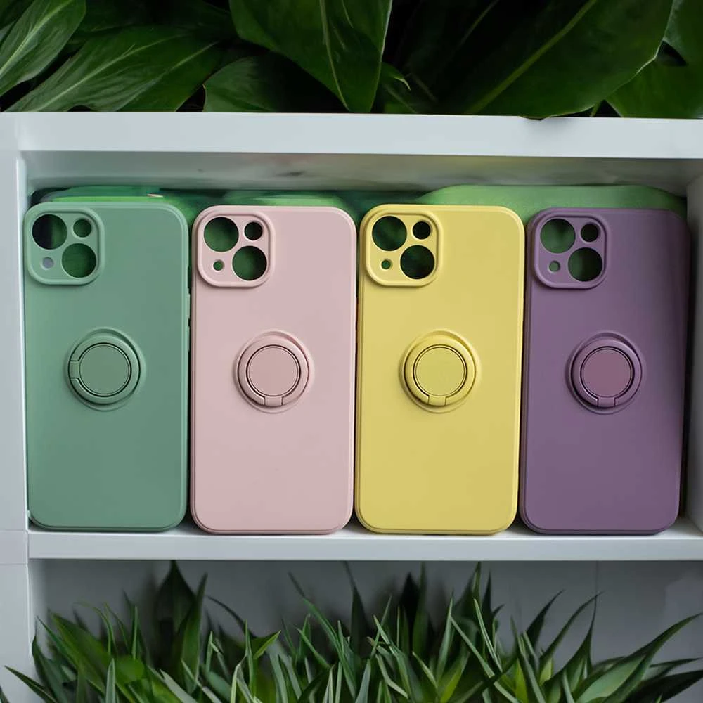 TFO Dėklas Finger Grip su pirštų laikikliu, skirtas iPhone 16 Pro 6,3 rožinės spalvos