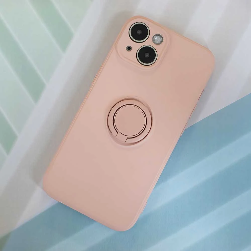 TFO Dėklas Finger Grip su pirštų laikikliu, skirtas iPhone 16 Pro 6,3 rožinės spalvos