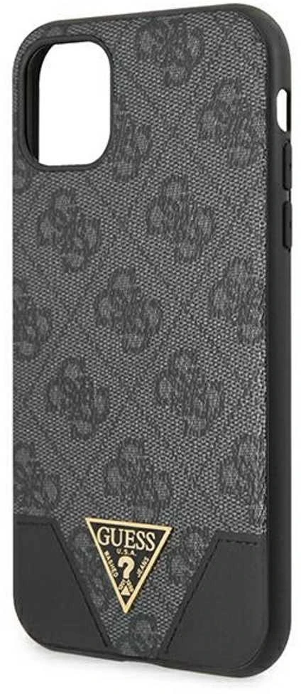 Apple iPhone 11 Guess dėklas 4G Triangle Collection GUHCN61PU4GHBK pilkos spalvos