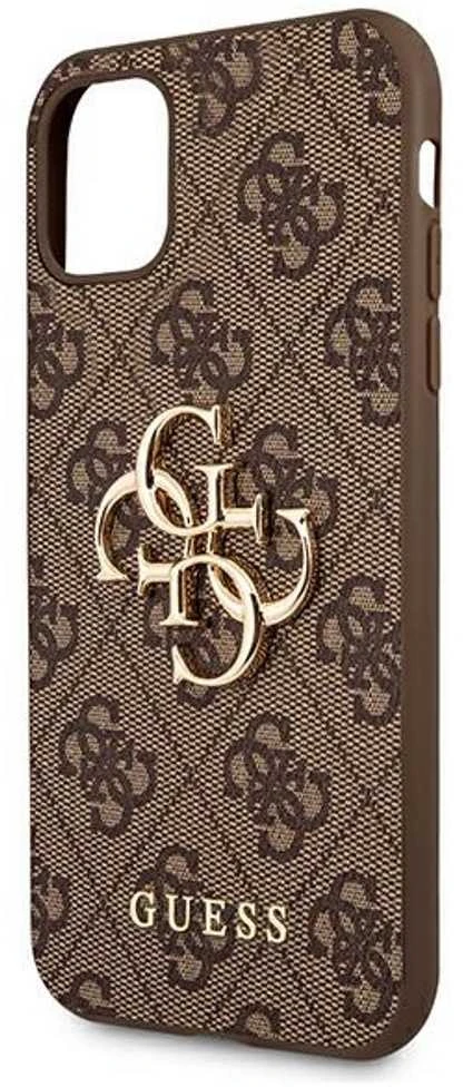 Dėklas Guess GUHCP12M4GMGBR skirtas Apple iPhone 12/12 Pro 6.1", rudas