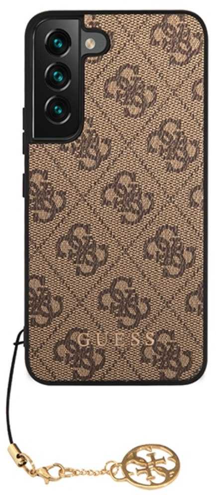 Dėklas GUESS GUHCS23SGF4GBB S23 S911 BRONZE/BROWN HARDCASE 4G CHARMS COLLECTION