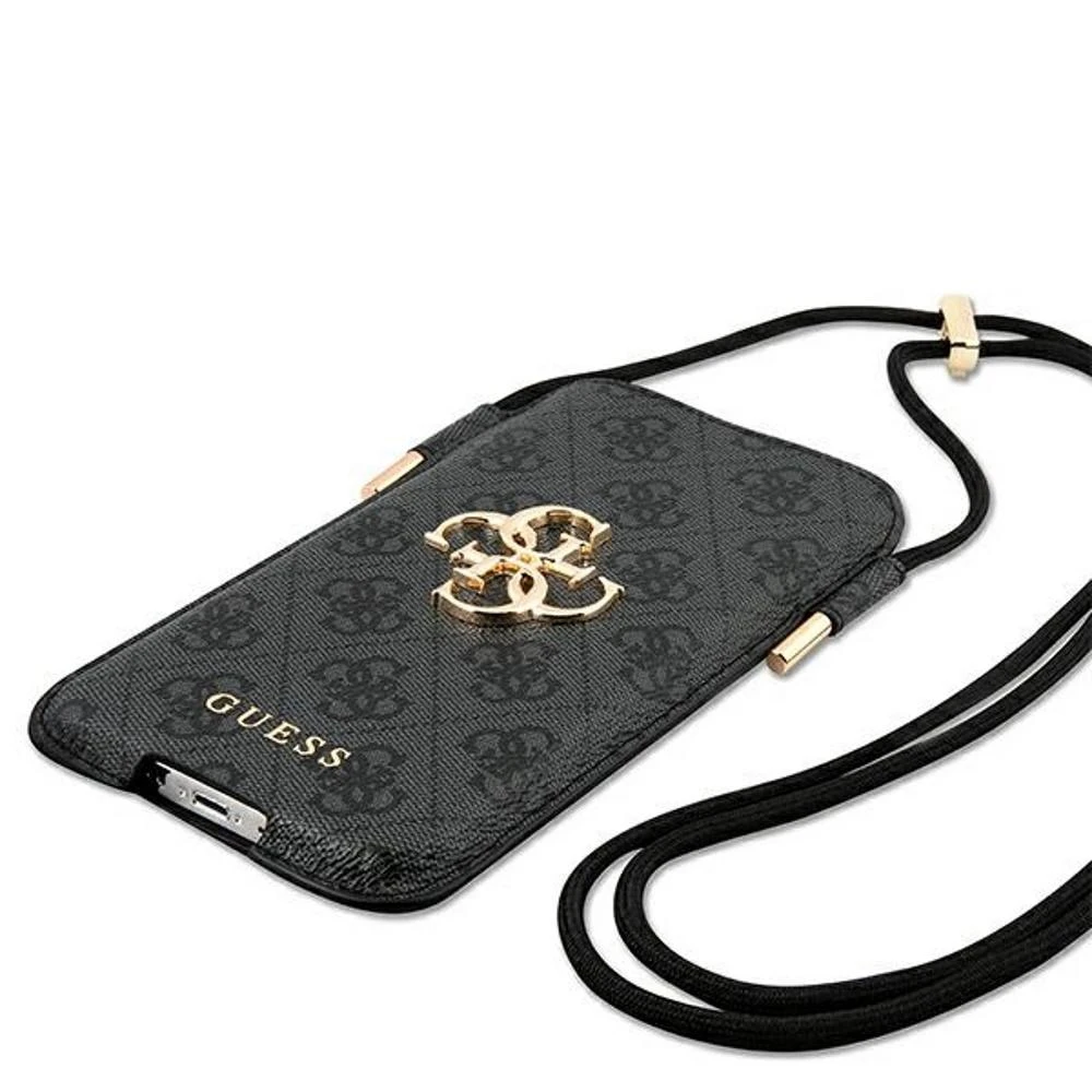 Guess krepšys telefonui GUHCP12L4GPSGR 6,7″ pilkos spalvos 4G Metal Logo