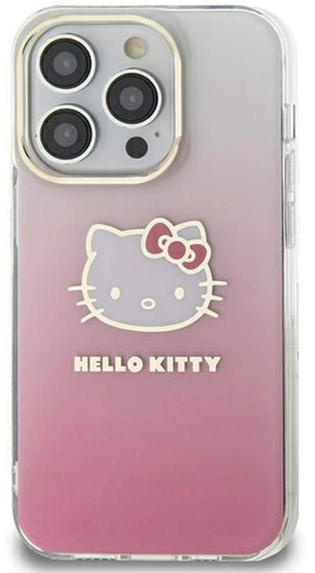 Samsung Galaxy A55 5G Hello Kitty dėklas IML Gradient Electrop Kitty Head (HKHCSA55HDGKEP) rožinės spalvos