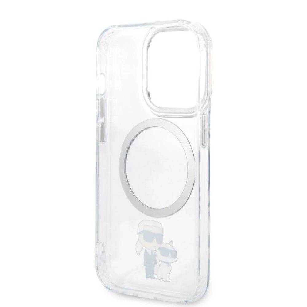 Karl Lagerfeld KLHMP14LHNKCIT Apple iPhone 14 Pro 6,1″ kietas dėklas skaidrus Iconic Karl&Choupette Magsafe