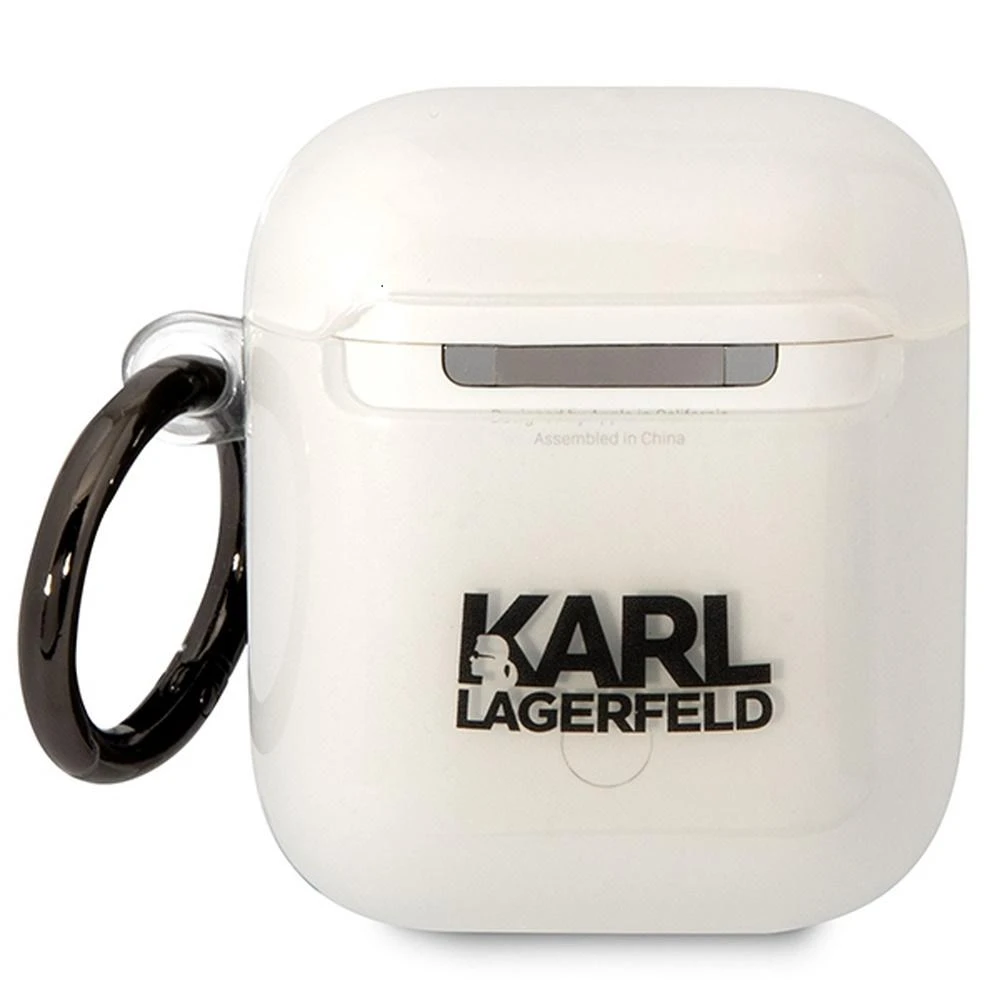 Karl Lagerfeld KLA2HNCHTCT Airpods 1/2 dėklas skaidrus Ikonik Choupette