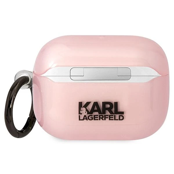 Karl Lagerfeld KLAPHNCHTCP Airpods Pro dėklas rožinės spalvos Ikonik Choupette