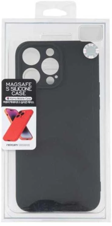 Dėklas Mercury MagSafe Semi-Silicone iPhone 15Pro Max 6,7" juodos spalvos