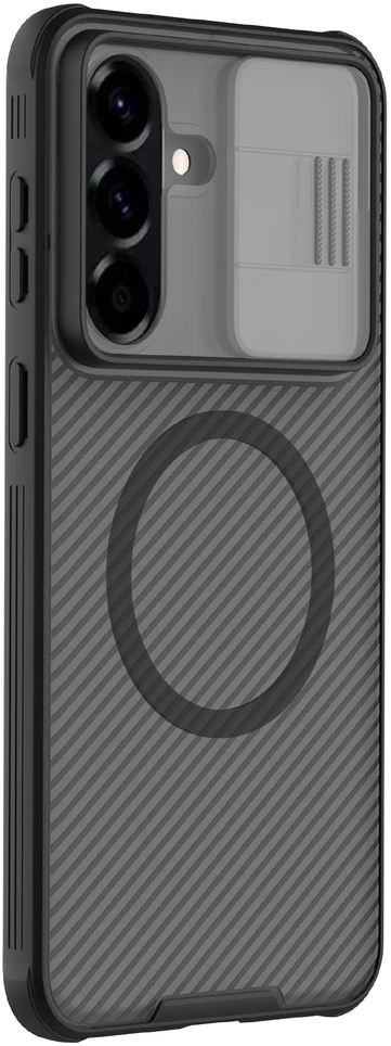 Nillkin CamShield PRO Magnetic Hard dėklas skirtas Samsung Galaxy A57 skaidrus juodos spalvos